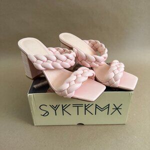 Syktkmx Braided Heels Size 6.5